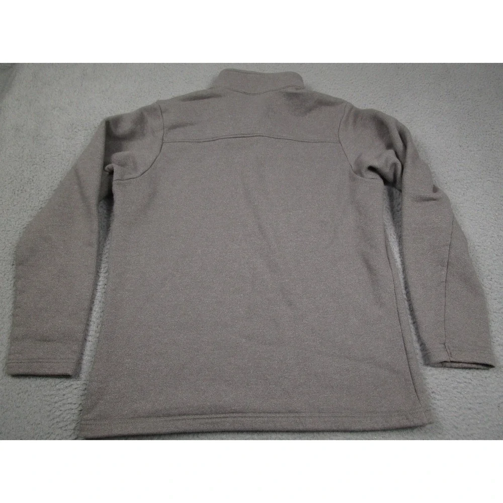 Columbia Sweater Mens Medium Gray 1/4 Zip Fleece‎ Pullover Outdoor Cotton Blend